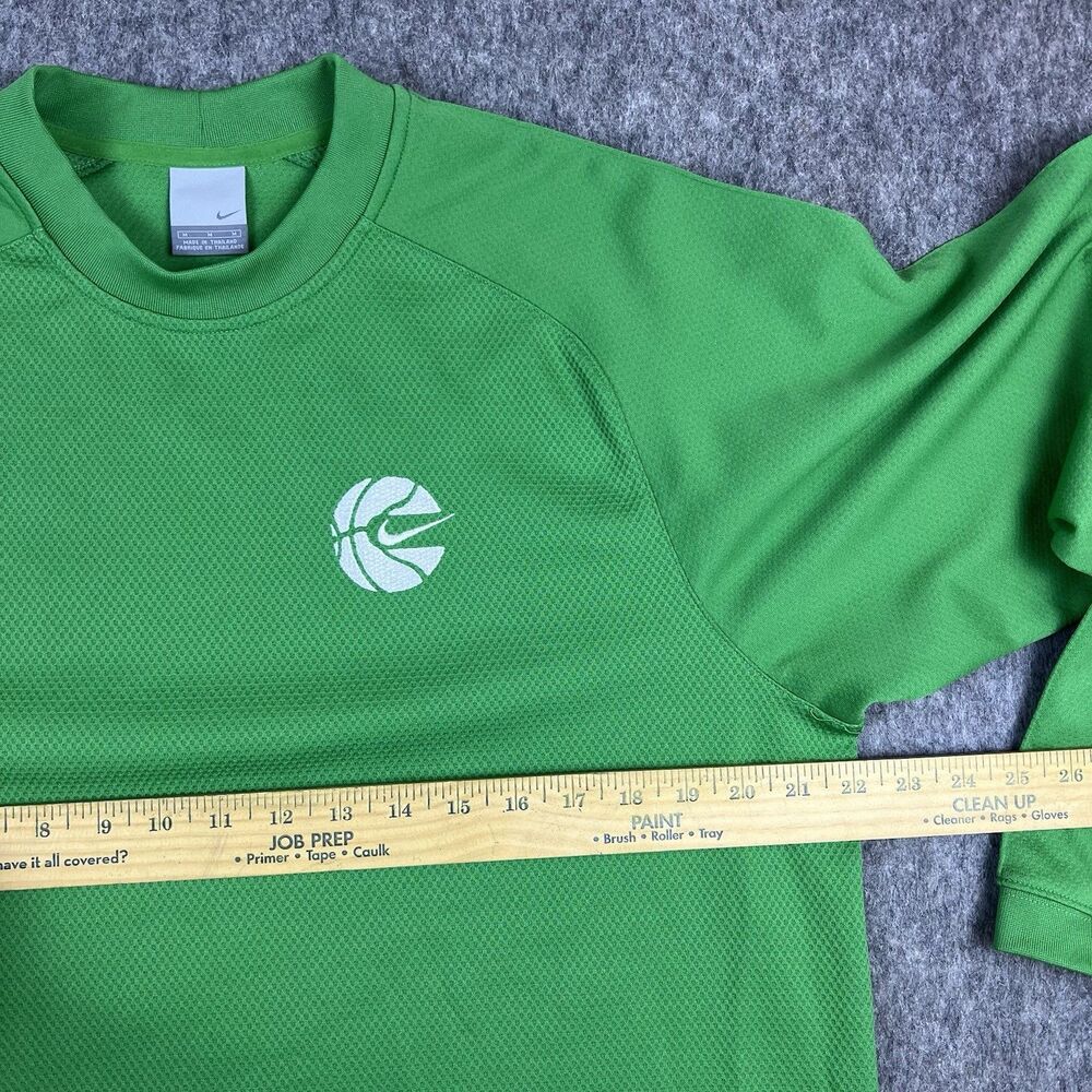 Vtg Nike Basketball Men's Shirt Long Sleeve Boston Celtics Green Y2K Size Medium - Picture 7 of 14